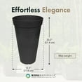 thumbnail image 4 of Tierra Verde Aria Indoor Outdoor Self Watering Planter, 12.5"W x 20"H Black, 4 of 11