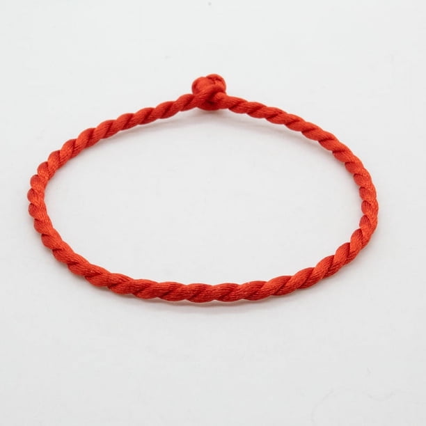 Pulsera trenzada de hilos rojos sexy para buena suerte, riqueza y amor 12PCS Correa de cuerda de hilo de la suerte Pulsera de cordón de cuerda roja de la suerte