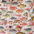 thumbnail image 3 of YIUME Men's Hawaiian Shirt Sea Ocean Fish Print Cotton Button-down Short Sleeve Aloha Shirt, 3 of 7