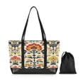 thumbnail image 7 of FORMRS Canvas Laptop Tote Bag for Women with 15.6" Computer Compartments Shoulder Handbag, Beige Floral, 7 of 7