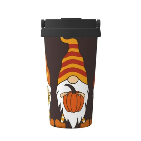 

Susaid Fall Gnomes Print Coffee Travel Mug Insulated Coffee Mug with Lid Leakproof Coffee Thermos Coffee Tumbler for Hot&Cold Drinks
