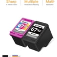 thumbnail image 3 of E-Z Ink 67XL 67 XL ink cartridge replacement for HP 67XL 67 XL 67 DeskJet 2755e 4155e Envy Pro 6455 6458 6475 Envy 6455e 6055 6055e (1 Black, 1 Tri-color), 3 of 5