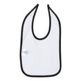 thumbnail image 3 of Rabbit Skins - Infant Contrast Trim Premium Jersey Bib - 1004 - White/ Black, 3 of 3