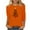 Orange, variant on IROINNID Christmas Shirts for Women Letter Print 3/4 Sleeve Crewneck Pullover Tops Loose Fit Casual Holiday Shirts,Black
