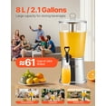 thumbnail image 2 of VEVOR Drink Dispenser 2.1 Gal Beverage Dispenser for Parties with Spigot Ice Chamber, 2 of 9