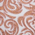 thumbnail image 2 of Zelouf Maggie Scroll Sequin Mesh  , Sewing, DIY, Crafts Fabric by the Yard, Rose Combo, 3 Yard, 2 of 2