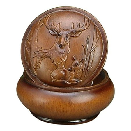 Unison Gifts PWC-117 4.5 L In. - Faux Wood Deer Jewelry Box