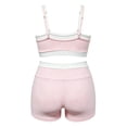 thumbnail image 5 of Workout Outfits for Women 2 Piece Sets High Waisted Shorts Set Seamless Crop Top and Booty Shorts Casual Athletic Yoga Set for Gym Running and Daily Wear, 5 of 6