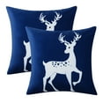 thumbnail image 1 of 2 Pcs Christmas Print Throw Pillow Cover, 20x20 inch Square Xmas Throw Pillow Case, 1 of 7
