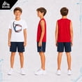 thumbnail image 2 of RBX Boys Athletic Outfit Shorts Set Short Sleeve Shirts Dry Fit Sleeveless Jersey & Shorts 3 Piece, 2 of 7