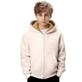 thumbnail image 4 of Coerni Boys Girls Cute Heart Hoodies Zip Up Fleece Lined Sweatshirt Hooded Cozy Preppy Sweater Teen Classic Long Sleeve Clothes, 4 of 7