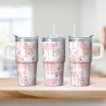 thumbnail image 2 of 20OZ Flamingo Lover Tumbler with Handle Leak Resistant Mug Cup Great Gifts for Women Suitable for Birthday Christmas Holidays Daily Drinks Travel Trips, 2 of 6