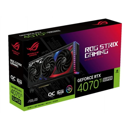 ASUS -  ROG Strix NVIDIA GeForce RTX 4070 Ti SUPER Overclock 16GB GDDR6X PCI Express 4.0 Graphics Card - Black