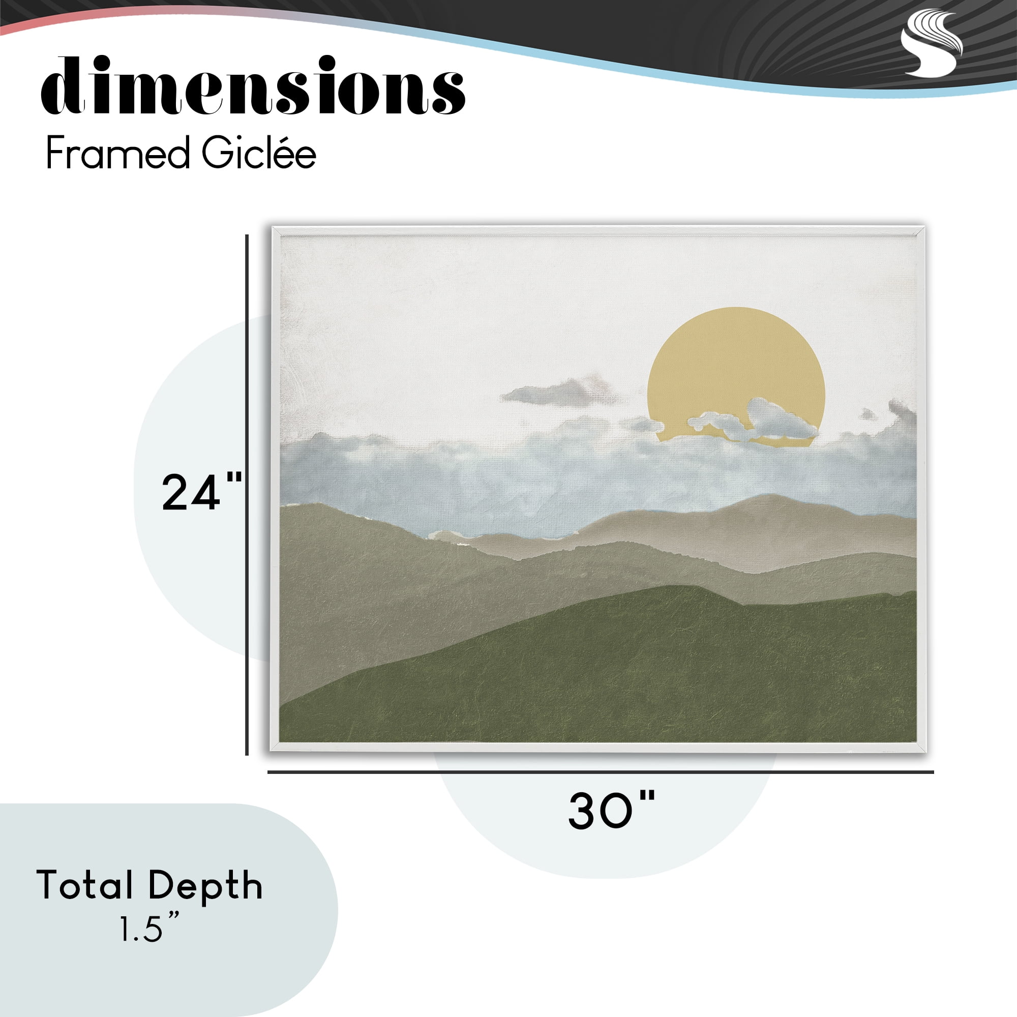 Stupell Industries Earthen Dreams Sunrise White Framed Giclee Art, design by Elizabeth Medley