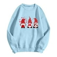 thumbnail image 3 of FASHOFT Cute Valentines Sweatshirt for Women Love Heart Graphic Shirts Casual Lightweight Valentines Day Long Sleeve Tops Light Blue L, 3 of 4