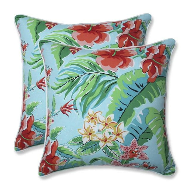 Pillow Perfect 642345 Extérieur / Intérieur Tropical Paradis 18.5 Pouces Jeter Oreiller (Lot de 2)
