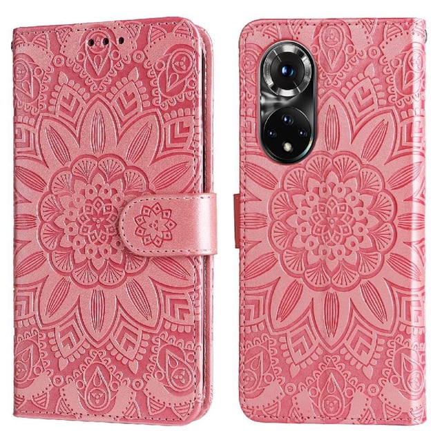 Funda tipo cartera GANGXUN para Huawei Nova 9 Pro , diseño girasol, cuero PU, soporte, cierre magnético, tarjetero