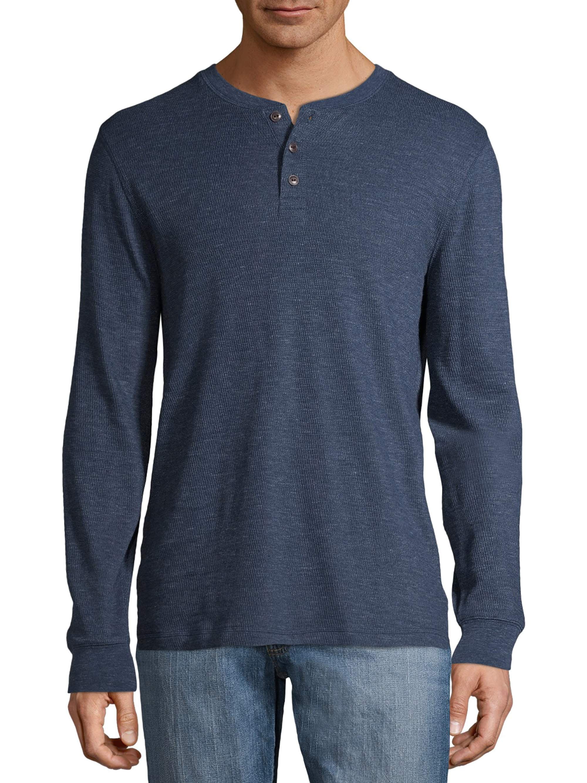 men's thermal henley top