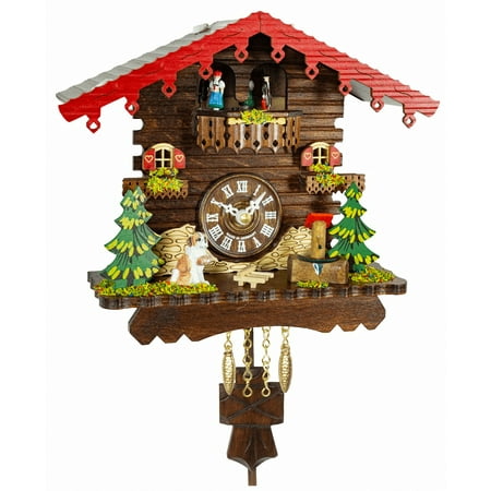 Black Forest Clock Swiss House, turning dancers