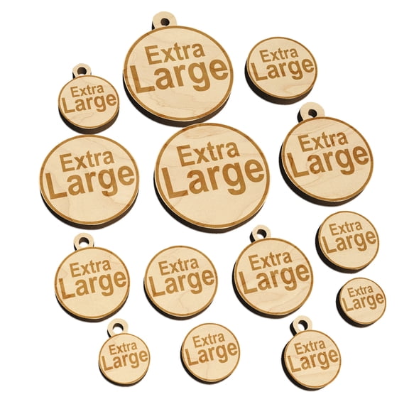 Extra Large Size Tag Wood Mini Charms Shapes DIY Craft Jewelry - With Hole - 20mm (15pcs)