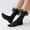 Black, variant on Daolelai Women's Lace Ruffled Adult Short Mid-Calf Socks