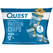 Quest Nutrition, Tortilla Style Protein Chips, Low Carb, High Protein, Ranch, 4 Count