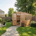 thumbnail image 3 of Outdoor Living Today Western Red Cedar 8’ x 3’ x 4’ A-Frame Greenhouse, heat-activated roof vent, 3 of 9