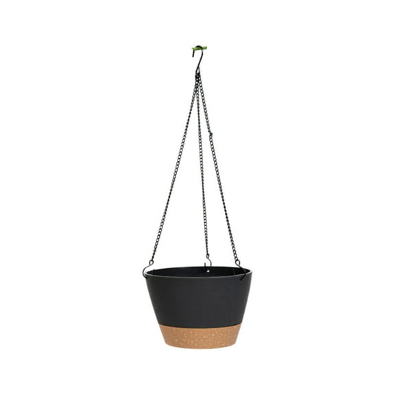MOQIN 10 Inch Hanging Planters for Indoor Outdoor Plants, Self Watering Hanging Pot with Drainage Holes & Removable Tray Hanging Baskets Flower Pots for Garden Home