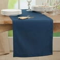 thumbnail image 2 of Fennco Styles Classic Everyday Design Solid Color Table Runner 16 x 120 Inch - Navy Blue Table Cover for Home Décor, Banquets, Family Gathering and Special Occasion, 2 of 4