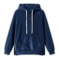 thumbnail image 2 of Puliio Womens Winter Warm Pullover Hoodies Side Split Long Sleeve Hooded Sweatshirts with Pockets, 2 of 2