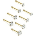 thumbnail image 4 of 20G Stainless Steel ,Nose Rings Studs L-Shape Piercing Body Jewelry 1.5mm 2mm 2.5mm 3mm,8PC,3 colors, 4 of 6