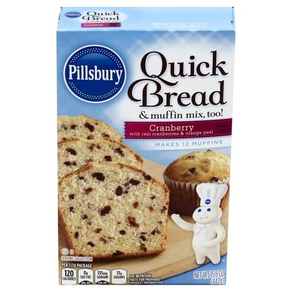 Pillsbury Quick Bread Mix, Cranberry, 15.6 Oz