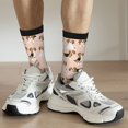 thumbnail image 6 of Rateoe Beagle Dog On Brown for Women Casual Calf Socks - Cute Crew Socks - Thin Soft Above Ankle Socks Size 5-11, 6 of 6