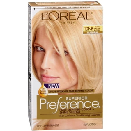 2 Pack - L'Oreal Superior Preference Permanent Hair Color, 10NB Ultra Natural Blonde (Natural) 1