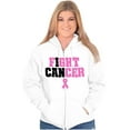 thumbnail image 3 of Breast Cancer I Can Fight Cancer Zip Hoodie Sweatshirt Women Brisco Brands L, 3 of 6