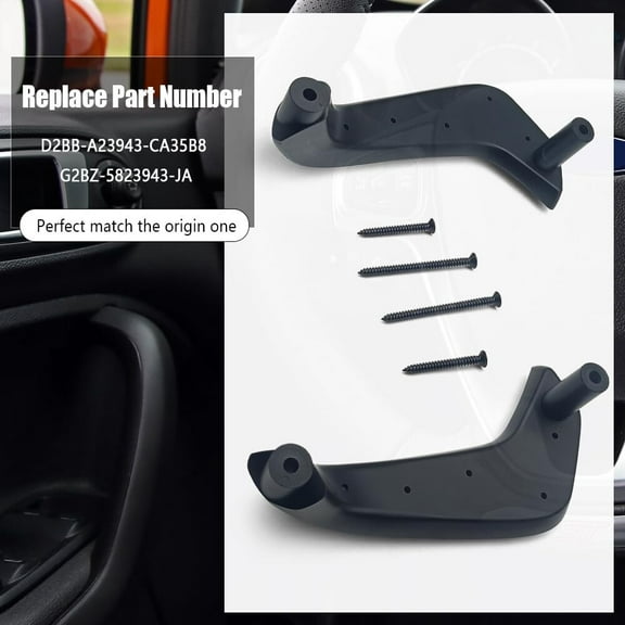 A Pair Interior Front Door Pull Handles Fits for Ford Fiesta Manual Window 2011-2020