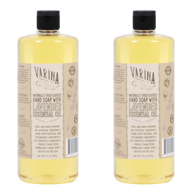 Jabón Líquido Varina - Jabón de Castilla Orgánico Líquido Lavanda - 32oz