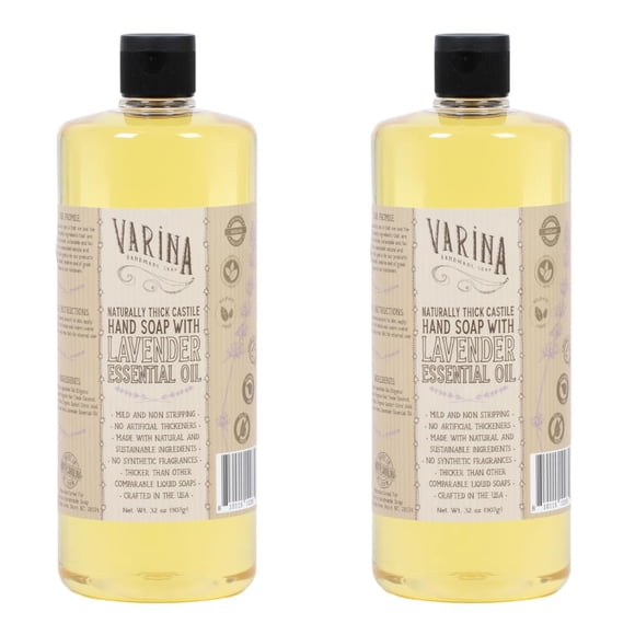 Jabón Líquido Varina - Jabón de Castilla Orgánico Líquido Lavanda - 32oz