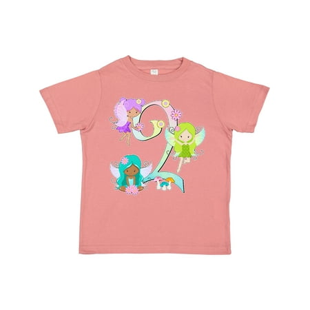 

Inktastic Flower Fairies Second Birthday Gift Toddler Boy or Toddler Girl T-Shirt
