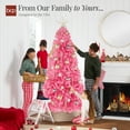 thumbnail image 5 of Best Choice Products Artificial Christmas Tree, 9ft Premium Unlit Pine Design, Dense Branches  w/Easy Assembly - Pink, 5 of 9