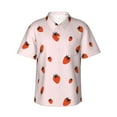 thumbnail image 1 of Fotbe Strawberry Camisa Hawaiana para Hombre Unisex – Camisa Casual de Verano con Botones de Manga Corta de Algodón y Lino,XX-Large, 1 of 7