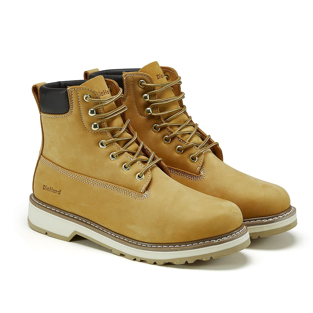 DieHard Men's SureTrack 6"Leather Soft Toe Work Boot Brown oil slip resistant 