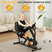 Vanswe Recumbent Exercise Bike 400 lbs. Weight Capacity Magnetic Resistance Recumbent Bike