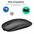 thumbnail image 3 of Bluetooth Mouse Mice for iPad MacBook Pro Air 2.4GHz Wireless Mouse for PC Laptop Tablets (Black), 3 of 9