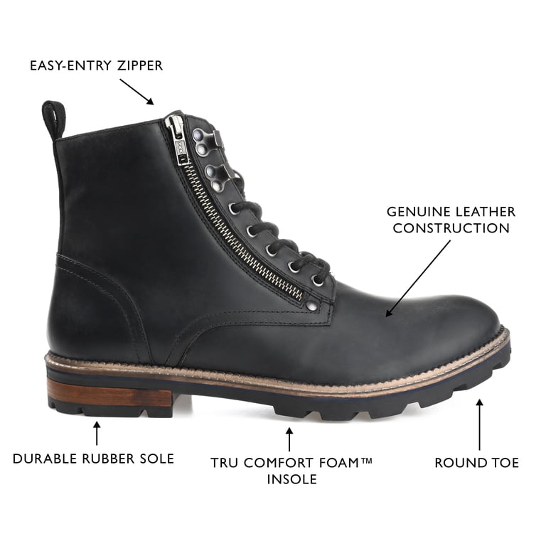 JONAS By Thomas & Vine Thomas & Vine Mens Jonas Boot Black Leather size 13 style  main image 4