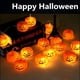 thumbnail image 2 of Decoración de Halloween Decoraciones de Halloween Luces LED de Calabaza Luces de Cadena de Halloween Decoración para el hogar y al Aire Libre Parpadeante 10 Piezas Luz Naranja(Buy 2 Get 1 Free), 2 of 8