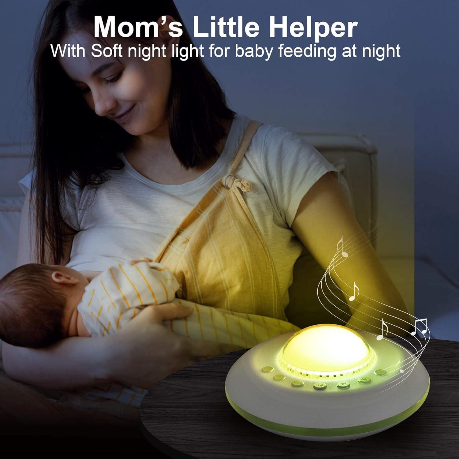 White Noise Machine for Kids, Sound Machine Baby with 7 Starry Ambient Night Light, 28 Soothing Sounds Sleep Noise Machine Maker Ideal Gifts for Kids Adults Bedside Travel Nursery
