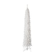 Home Heritage 7 ft Pre-Lit Artificial Christmas Tinsel Tree, 150 LED, White
