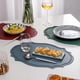thumbnail image 4 of Leather Washable Placemats, Blue Thick Faux Leather Heat Resistant Elliptical Shape Table Mats,Waterproof Non-Slip Easy to Clean Place mat for Kitchen, 4 of 4