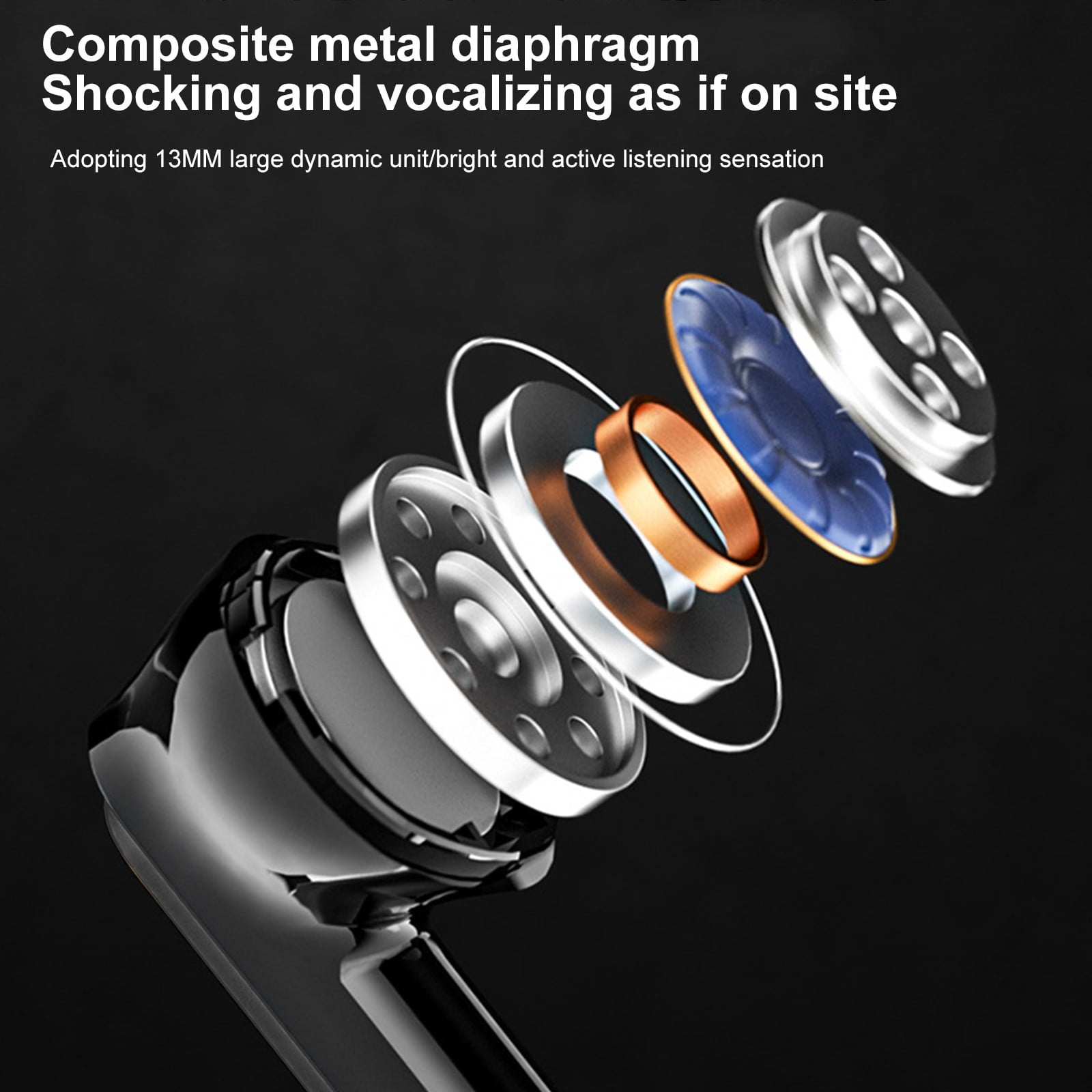 Wireless Earbuds Bluetooth 5.3 Headphones 90 Hrs Playtime Earbuds with Wireless Charging Case Power Display Over-Ear Earphones with Earhooks Waterproof Stereo Headset for Android Phone Workout,Black